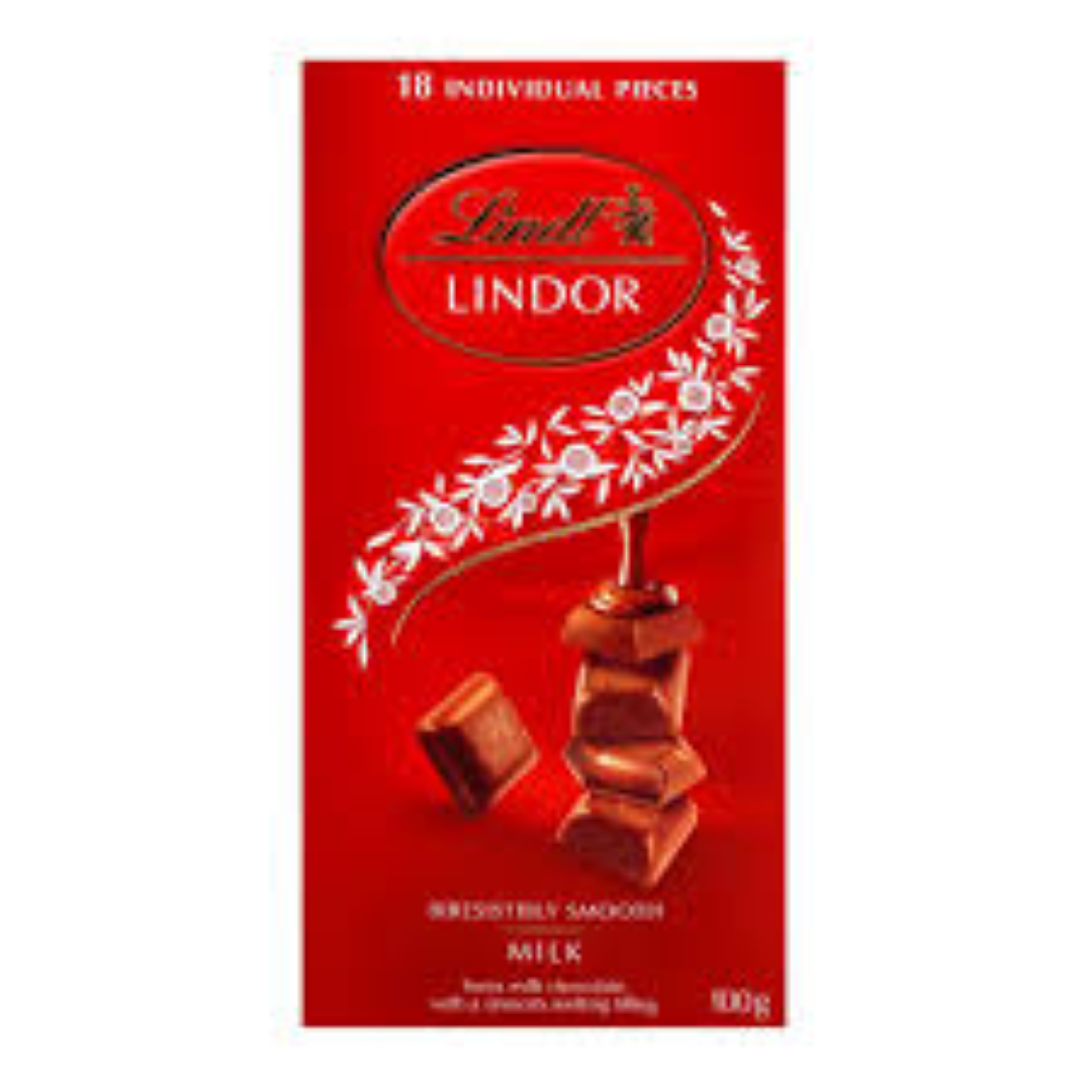 LINDT LINDOR SMOOTH MILK CHOCOLATE 100G